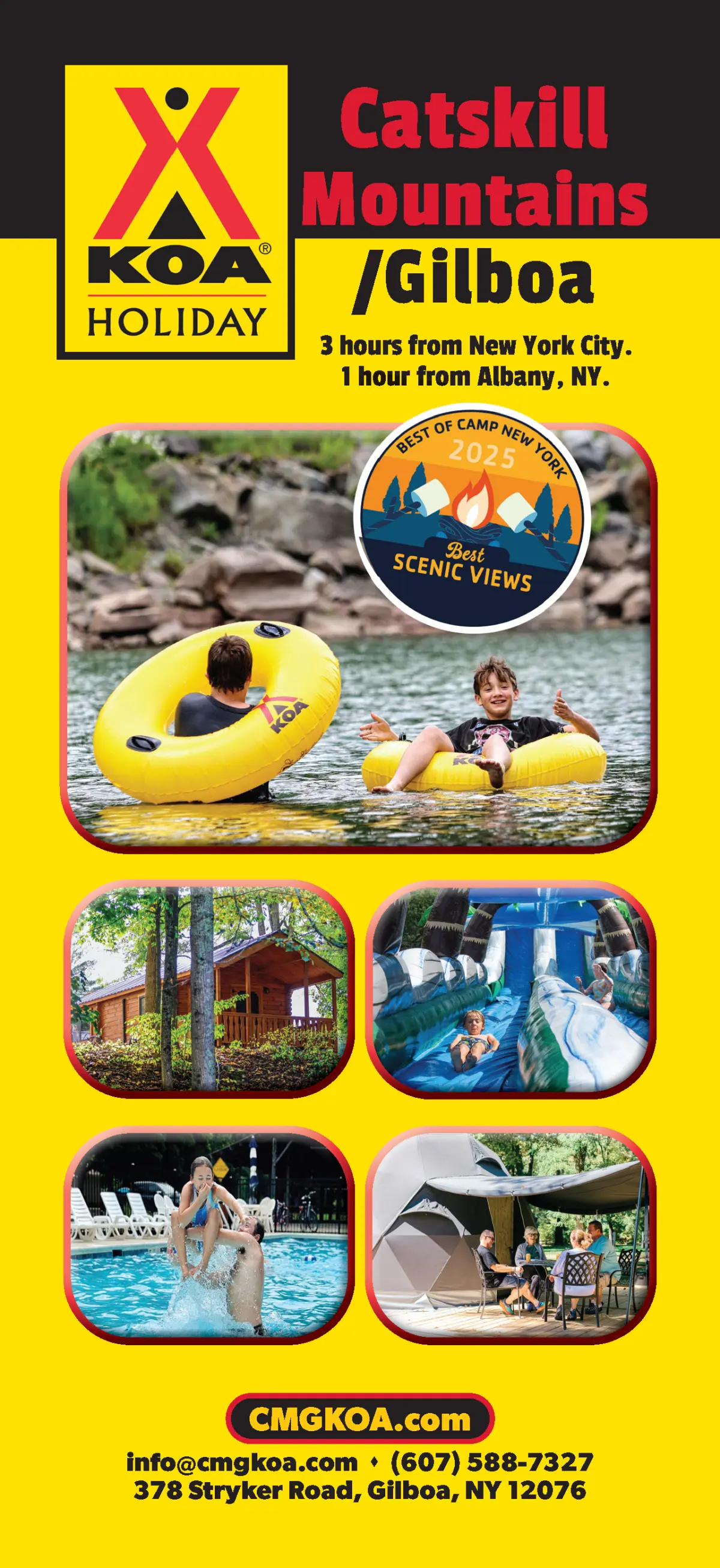 Catskill Mtn/Gilboa KOA rack card cover